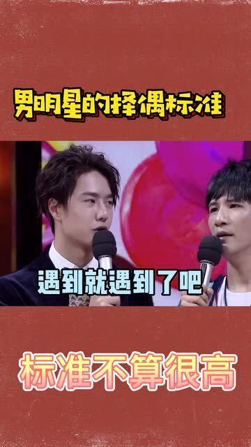 所有男明星择偶标准